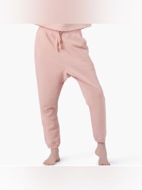 Tkees Pink Drawsting Core Joggers w/ Side Pockets Relaxed Fit, Size 1 = Small